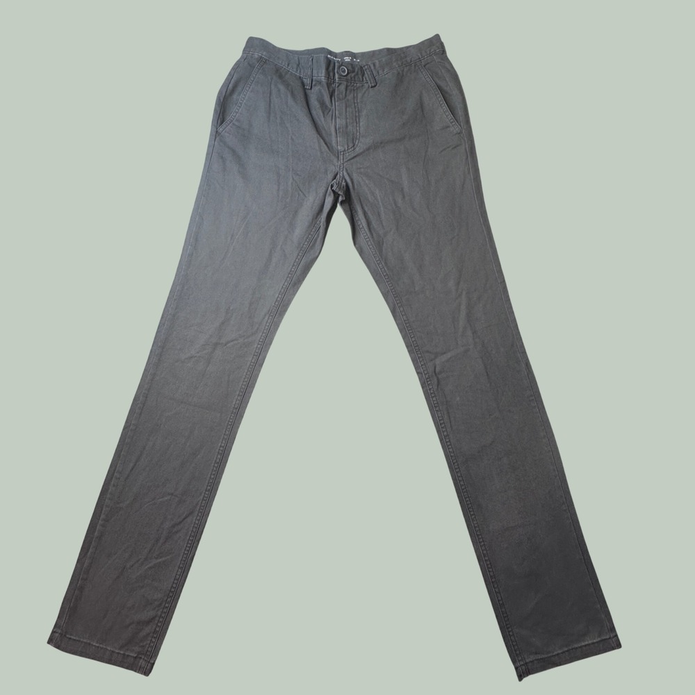 Old Navy Pants Mens 32x36 Lived-in Slim Chino Panther Grey Cotton Twill Workwear